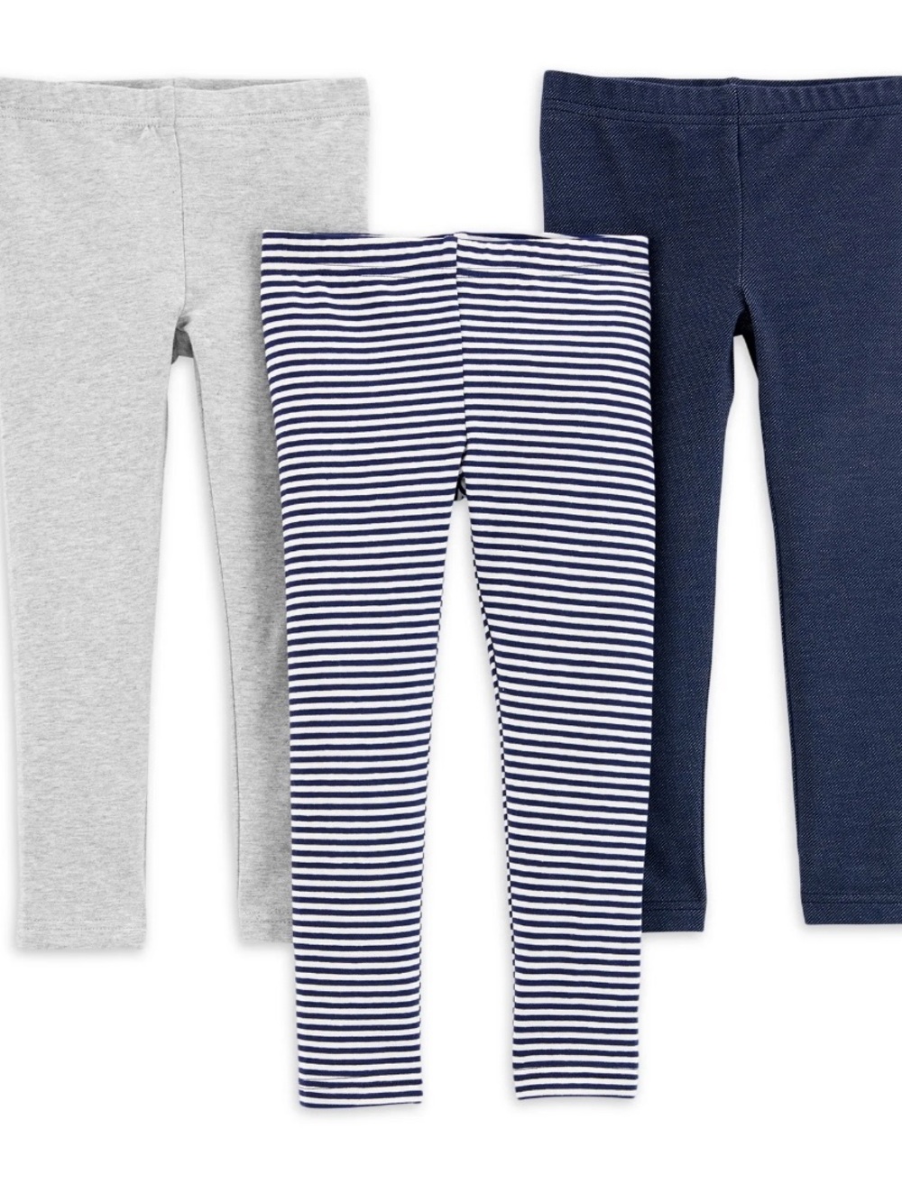 Child of Mine Kids Navy, Gray & Striped Leggings - 3-Pack. NEW